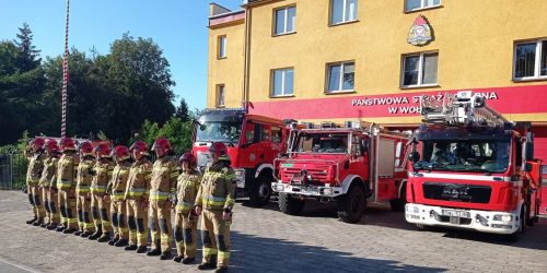 Strażacy z KP PSP Wołów oddali hołd strażakowi